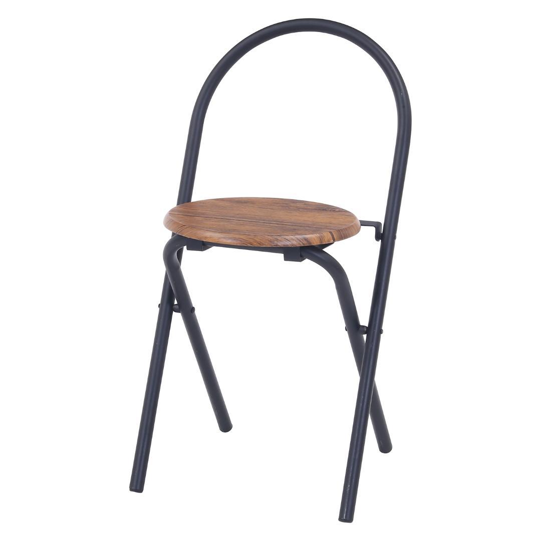 折りたたみ可能 簡易テーブルチェアセット ブラウン