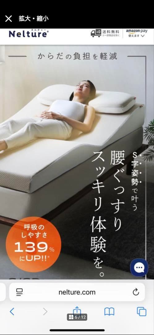 【美品】NP腰眠マットレスNELUD ネルディ　シングル