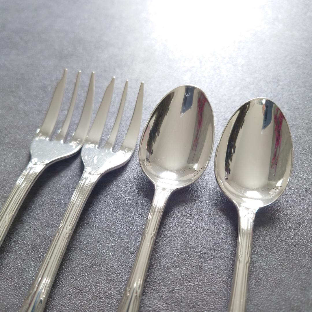 美品 クリストフル リュバン ケーキフォーク コーヒースプーン 4点