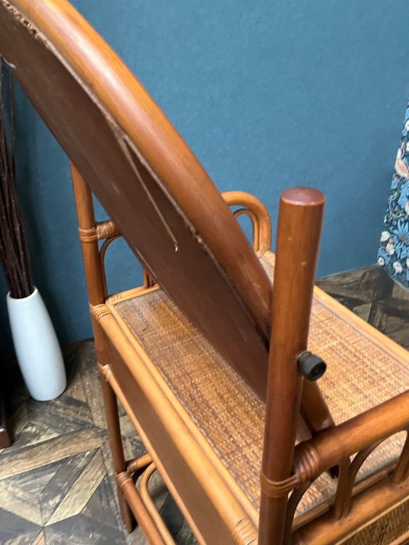 籐 ラタン ドレッサー 昭和レトロ インテリア アンティーク 当時物