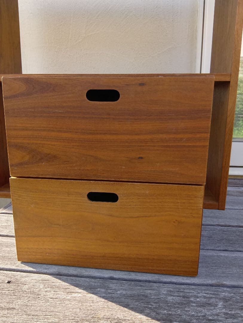 スタッキングシェルフ　木製ラック 無印 ウォールナット