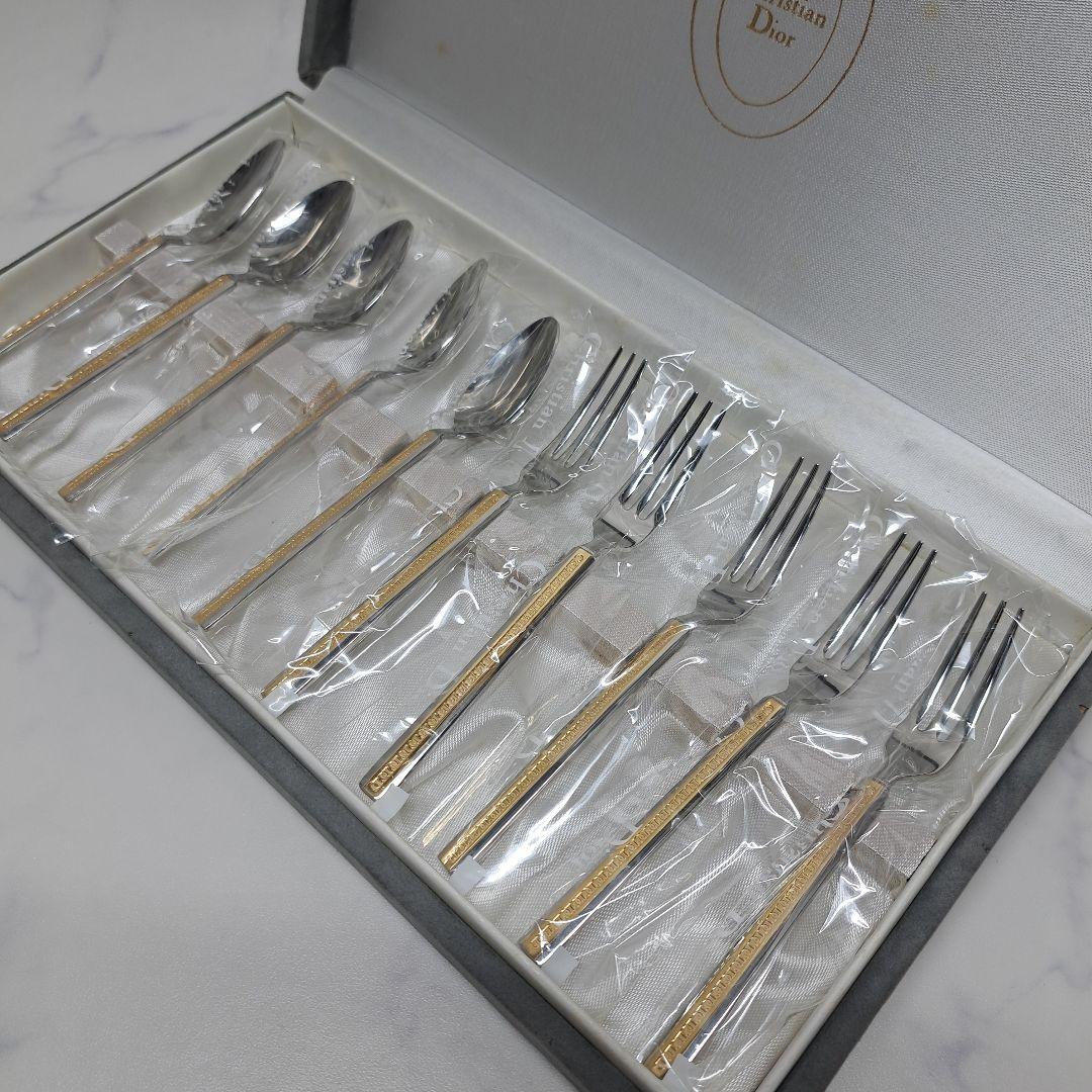 20251028　クリスチャンディオール　カトラリー　フォーク　スプーン　金彩