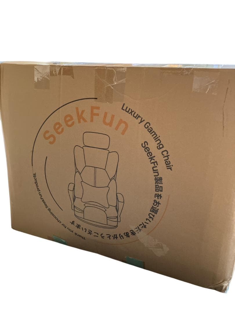 SeekFun ゲーミング座椅子 360°回転 デスクチェア レザー,ブラック