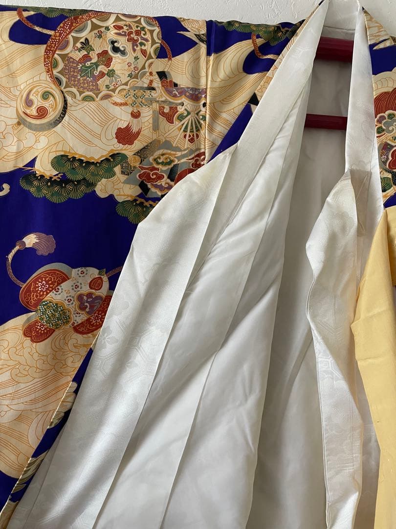 美品　七五三　3歳　アンティークお着物セット　正絹　総絞り被布　雪駄