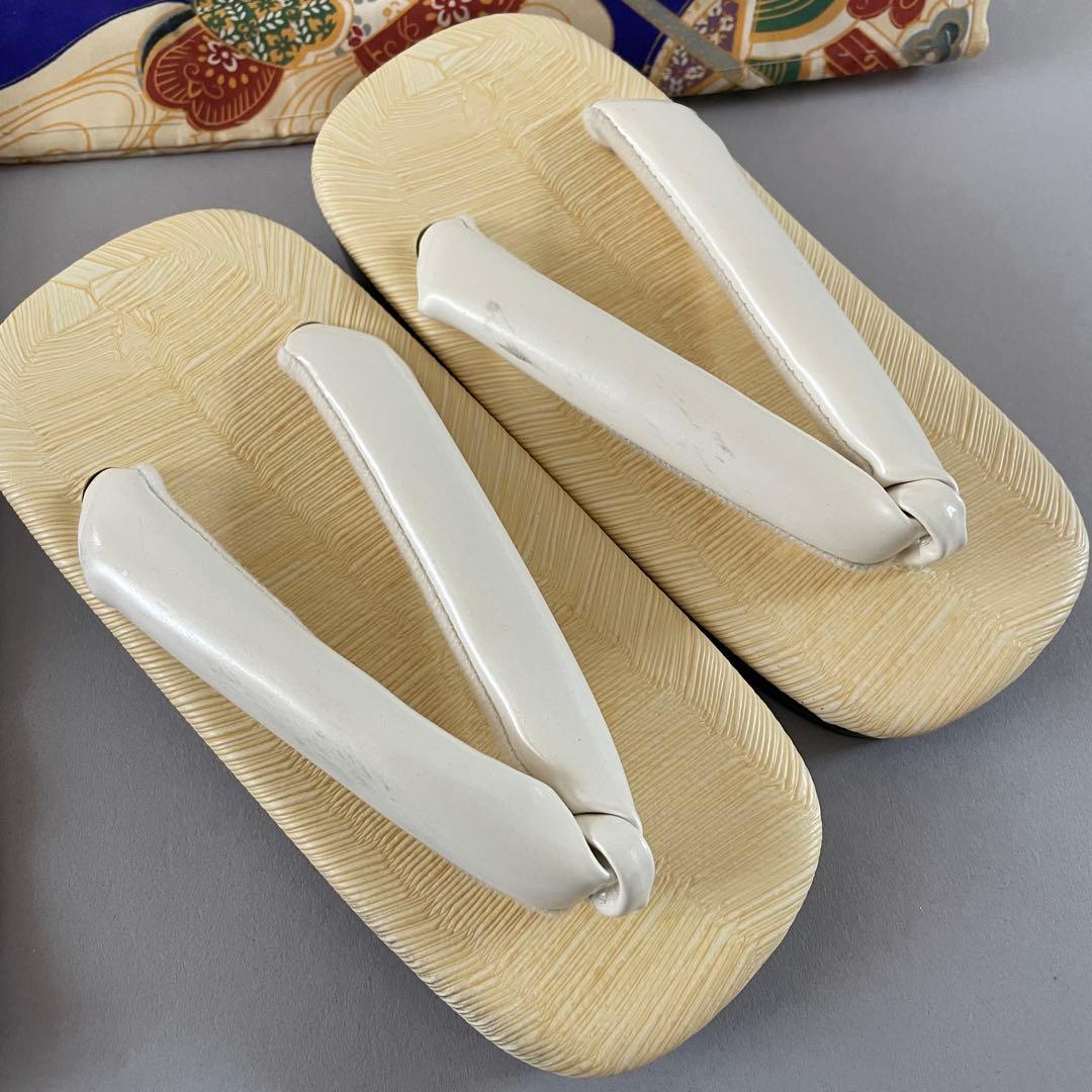 美品　七五三　3歳　アンティークお着物セット　正絹　総絞り被布　雪駄