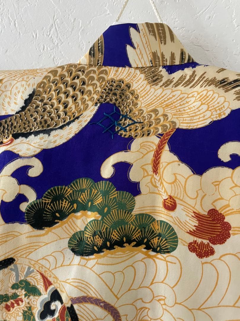 美品　七五三　3歳　アンティークお着物セット　正絹　総絞り被布　雪駄