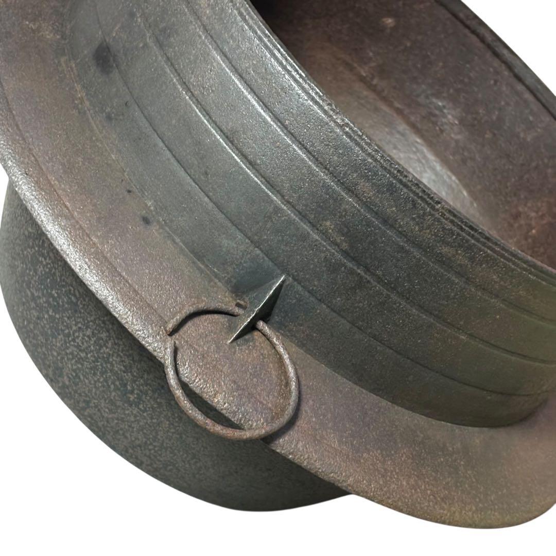 鉄製　羽釜　直径30㎝（ツバ40㎝）高さ25㎝