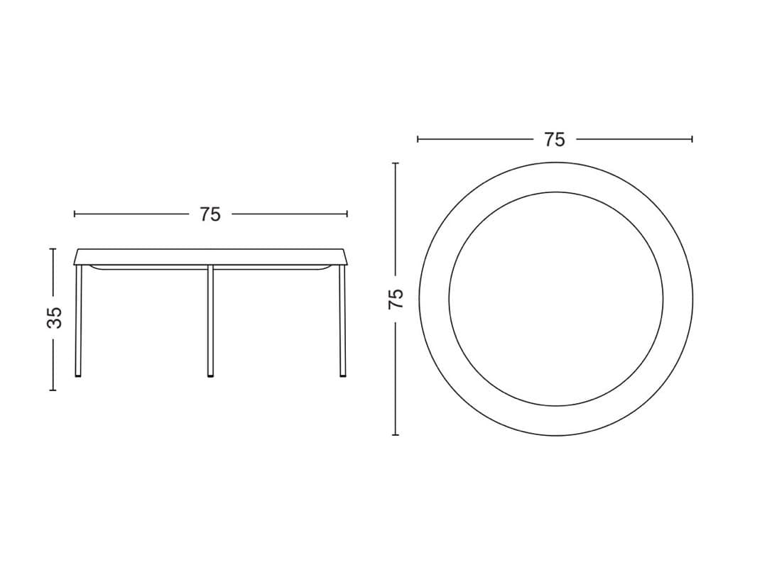 [値下げ/送料込]TULOU COFFEE TABLE Φ75xH35
