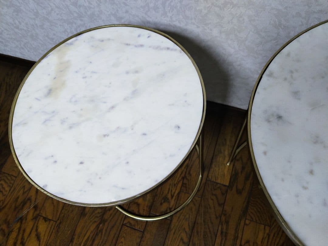 zara ザラホーム・大理石ネストテーブル・丸テーブル・大理石