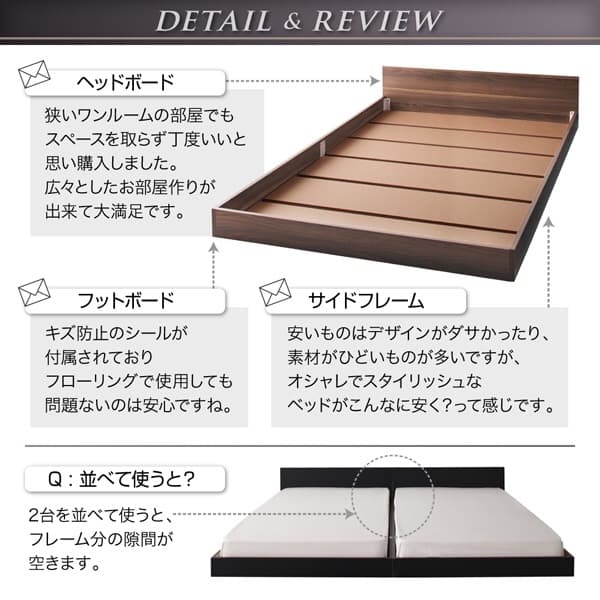 yyシンプルフロアベッド llano (マットレスセット)シングル