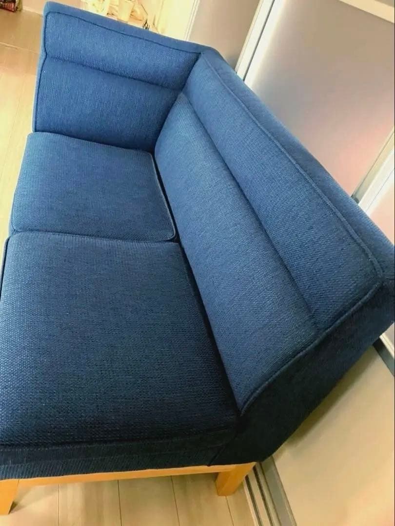 【美品】送料込み　ニトリ　2人〜2.5人掛けソファ　ネイビー　ゆったりサイズ