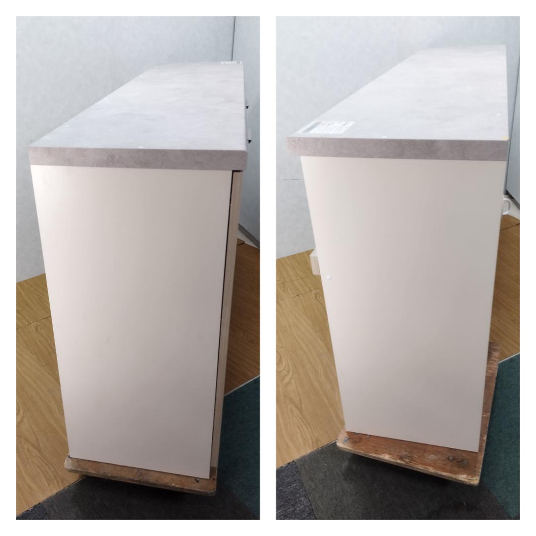 K☆141 パモウナ 食器棚 RU オープンタイプ 未使用キズ有り品