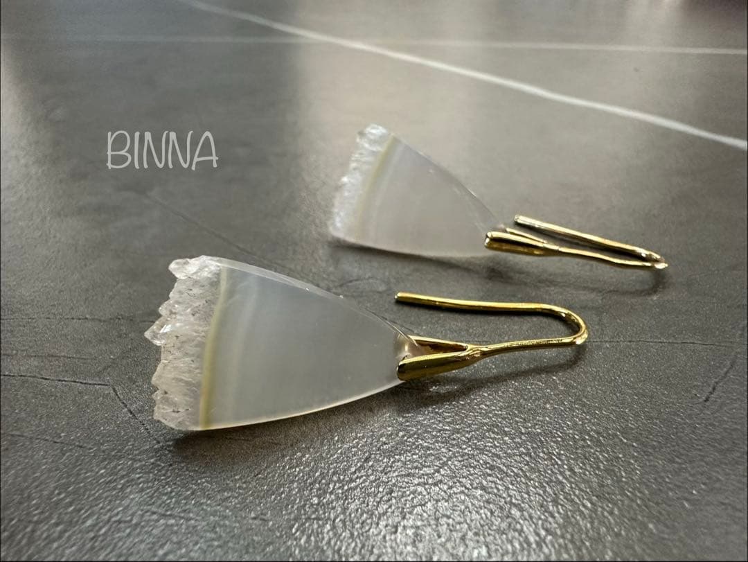 【Kaya】 ✴︎14kgf✴︎ アイリスアゲート ドゥルージー ピアス