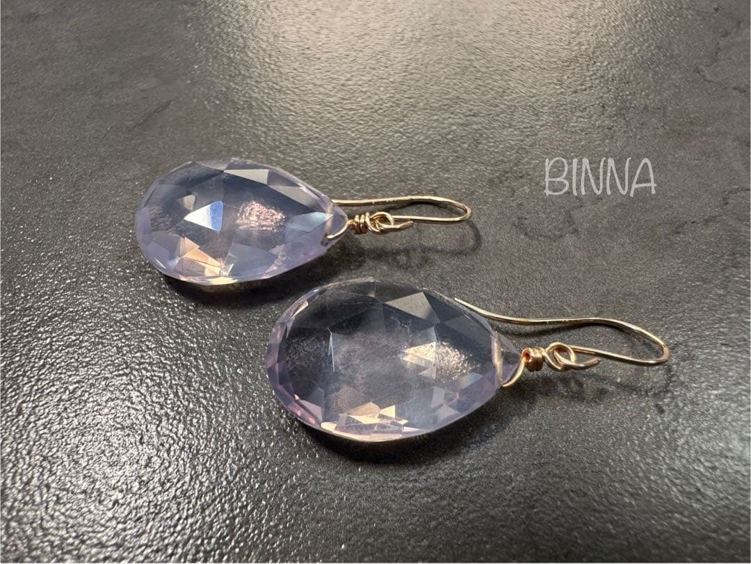 【Kaya】 ✴︎14kgf✴︎ アイリスアゲート ドゥルージー ピアス