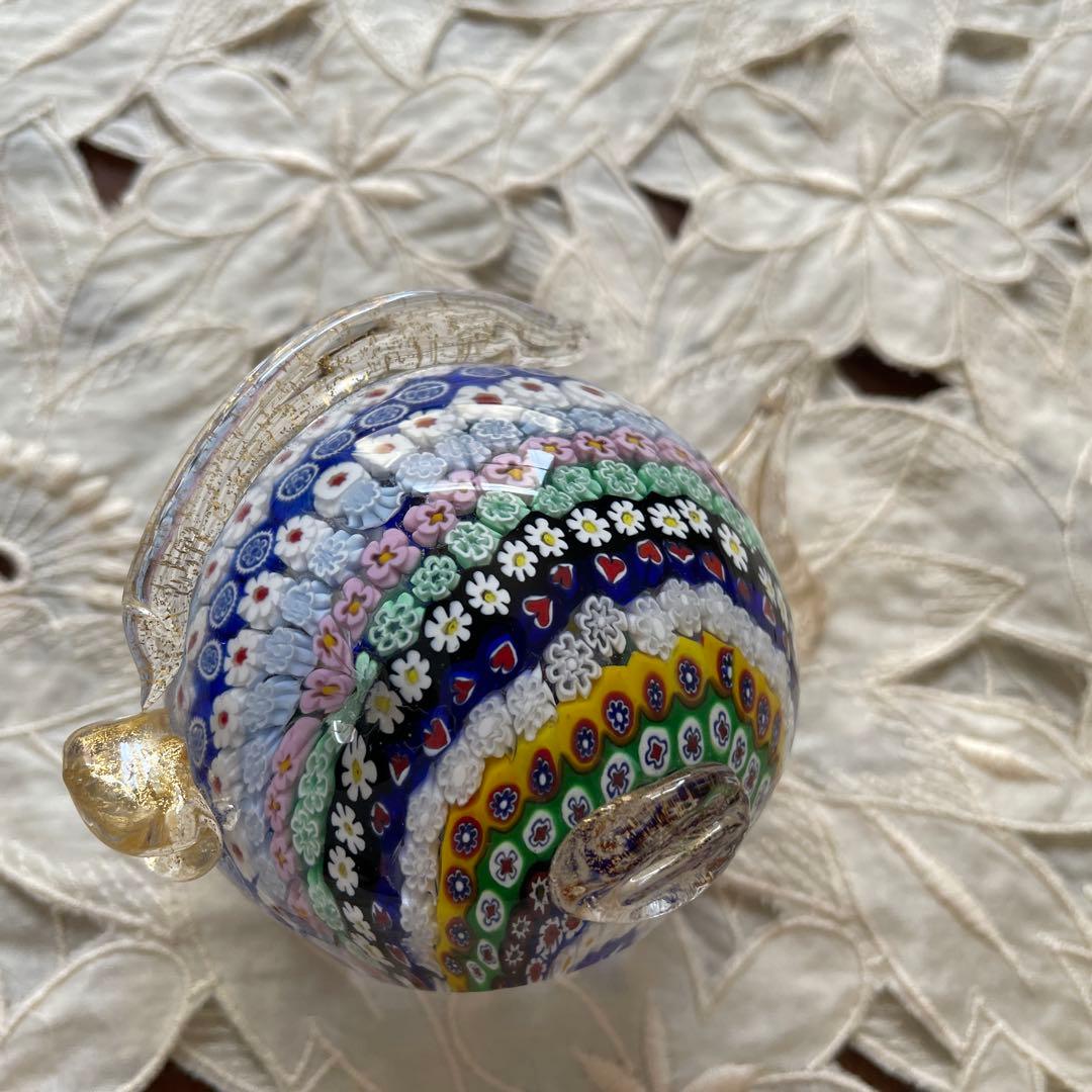 レア ムラーノ ベネチアンガラス ミルフィオリ 魚 - メルカリ