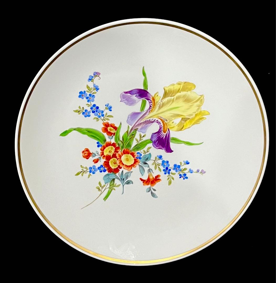 Meissen マイセン/※1級品 26cm 飾り皿  フラワーブーケ