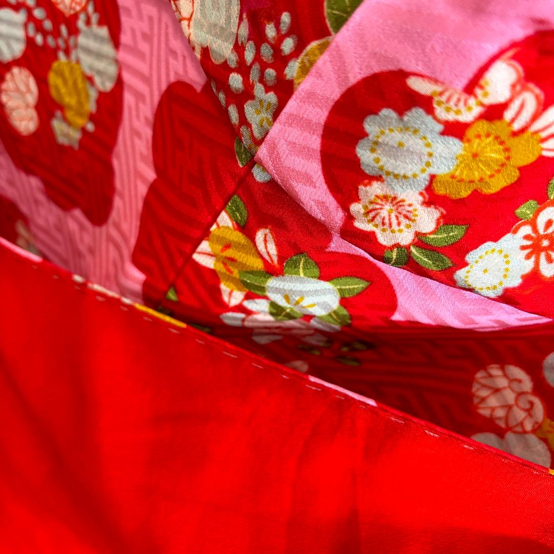 七五三　七歳　正絹アンティーク着物長襦袢