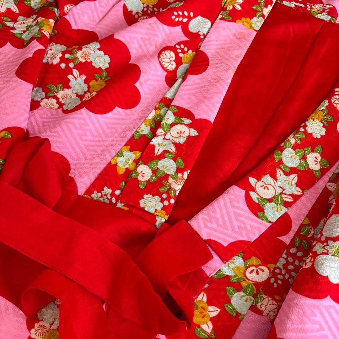 七五三　七歳　正絹アンティーク着物長襦袢