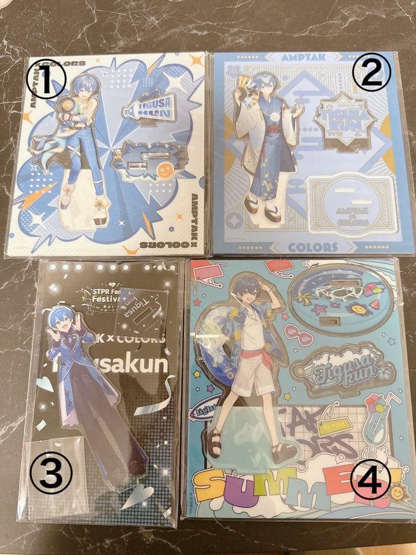 AMPTAK×COLORS ちぐさくん アクリルスタンドまとめ売り - メルカリ