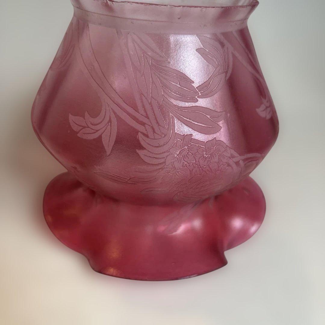 アンティークガラスランプカバー