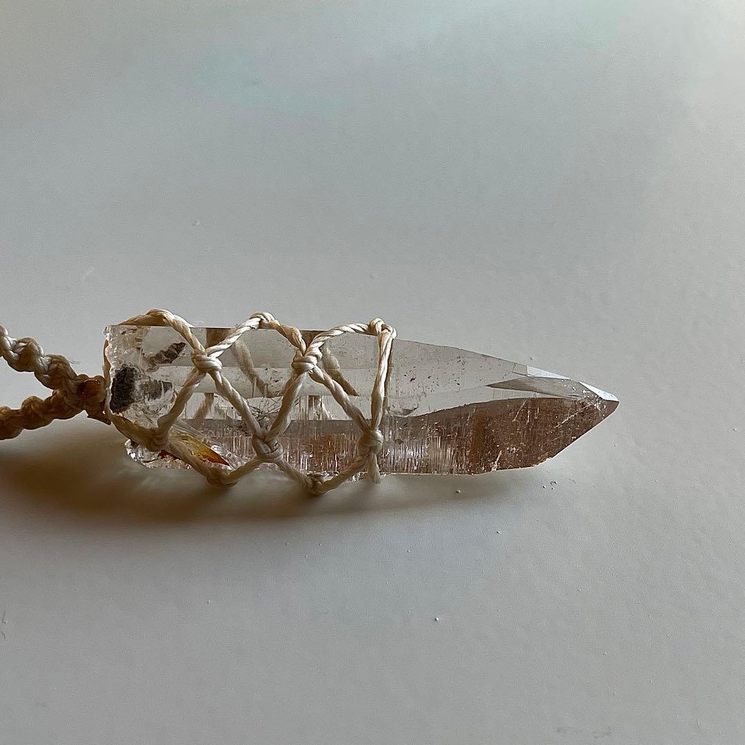 ヒマラヤ水晶 ガネッシュヒマール ＊ ハンドメイド マクラメネックレス 61