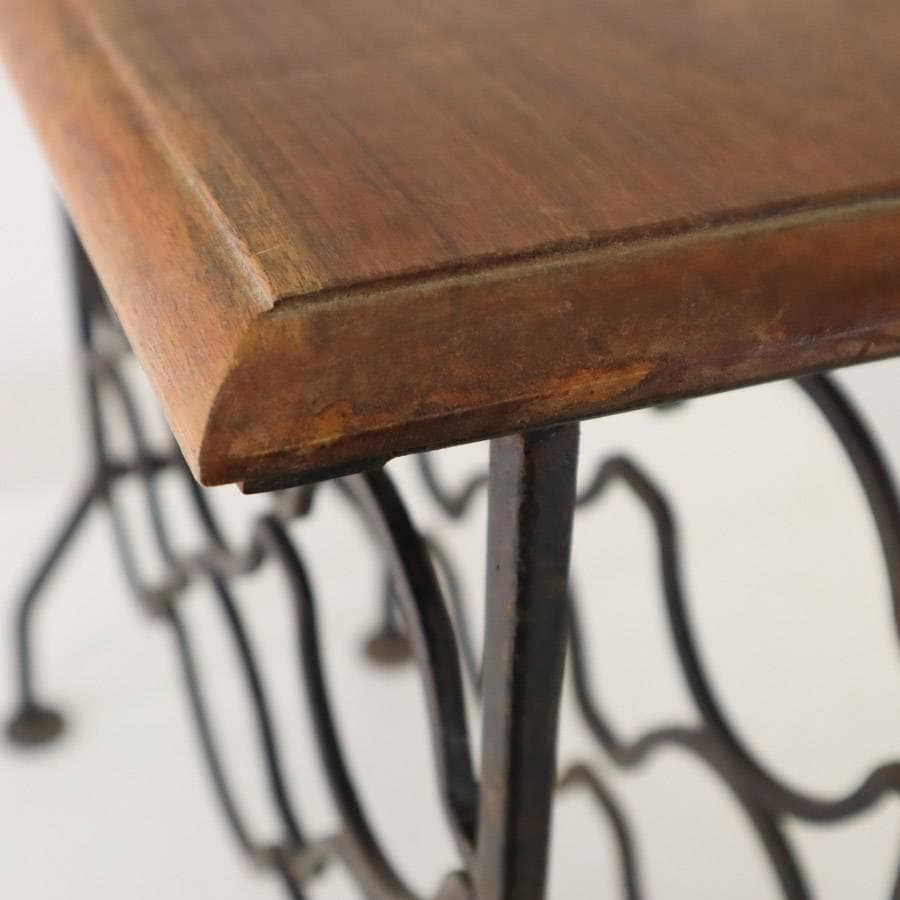 アンティーク 鉄脚 古木 ワインラック サイドテーブル ボトルラック コンソール