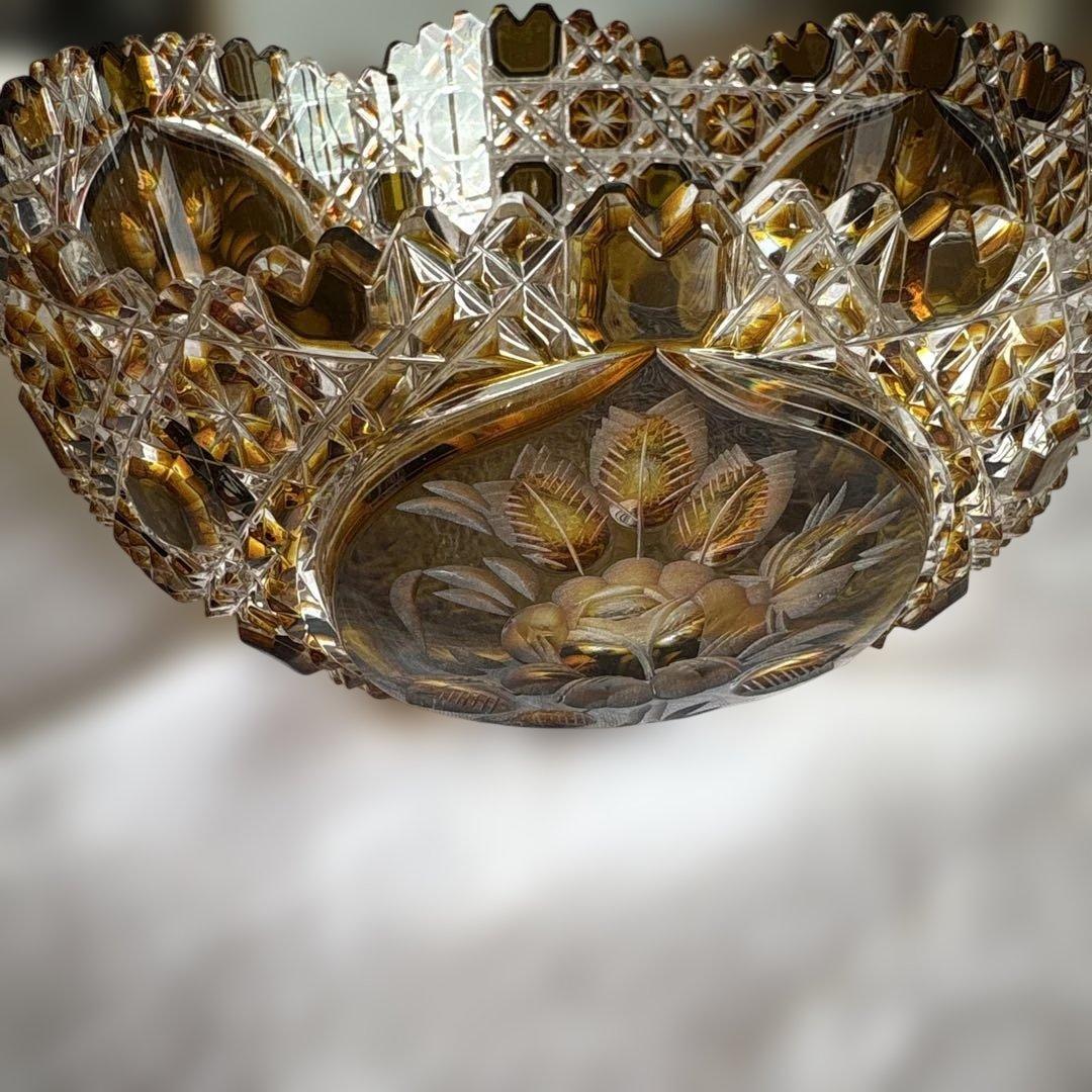 ヨ*ー様 マイセン　クリスタル色被せボウル