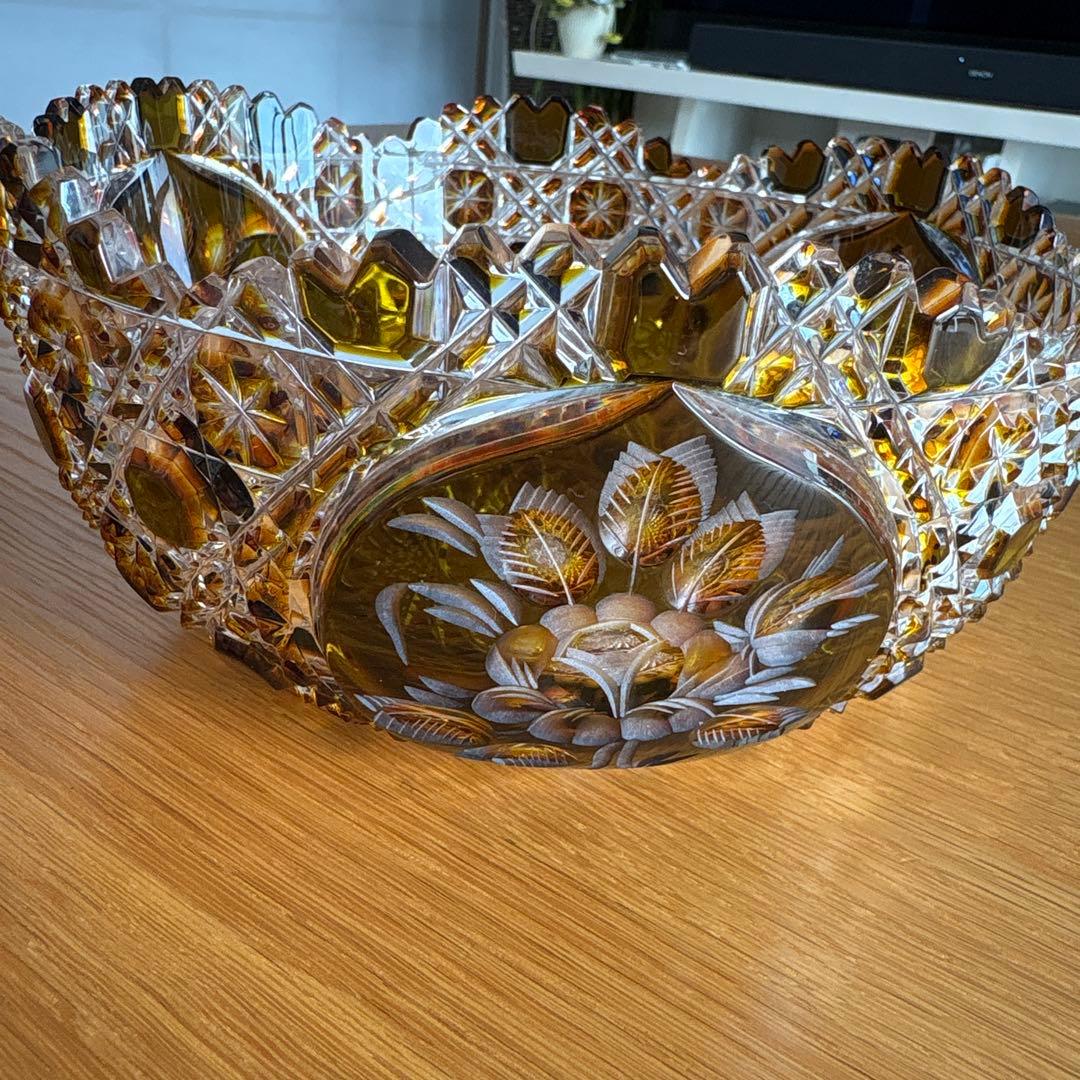 ヨ*ー様 マイセン　クリスタル色被せボウル