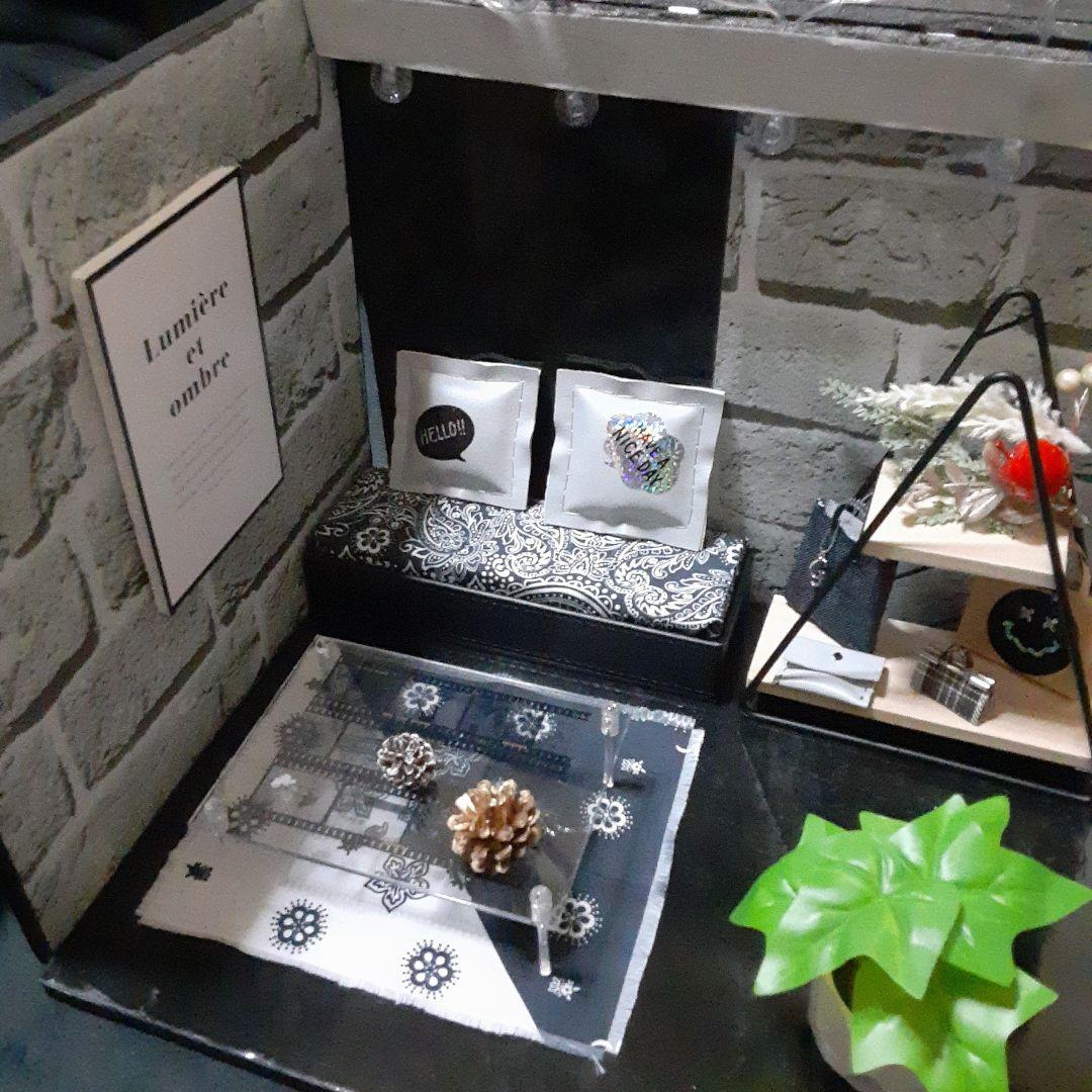 SALE 2Wayハンドメイドドールハウスセット ミニチュア背景ボード