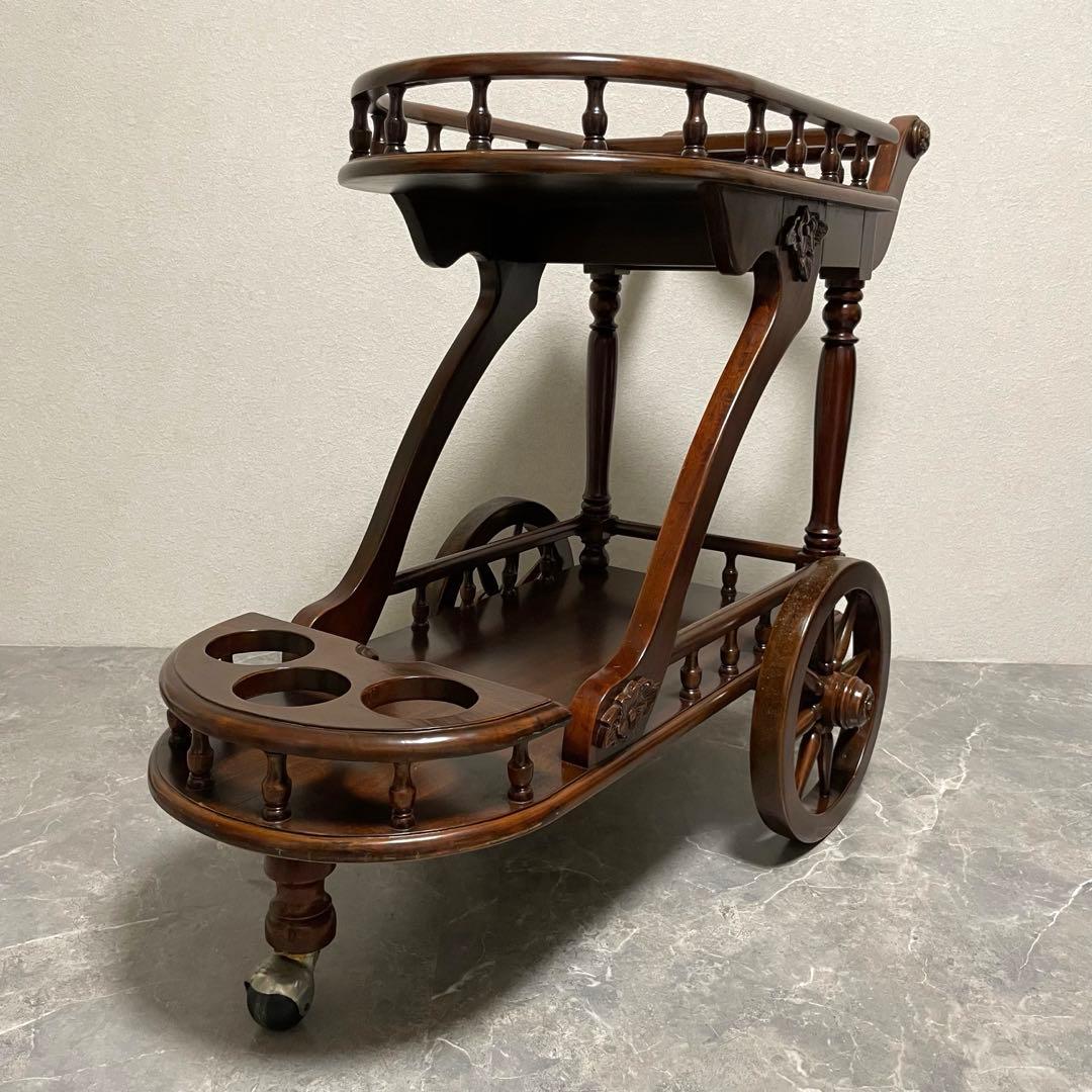 希少　アンティーク トロリーワゴン ワインラックワゴン　キッチンワゴン