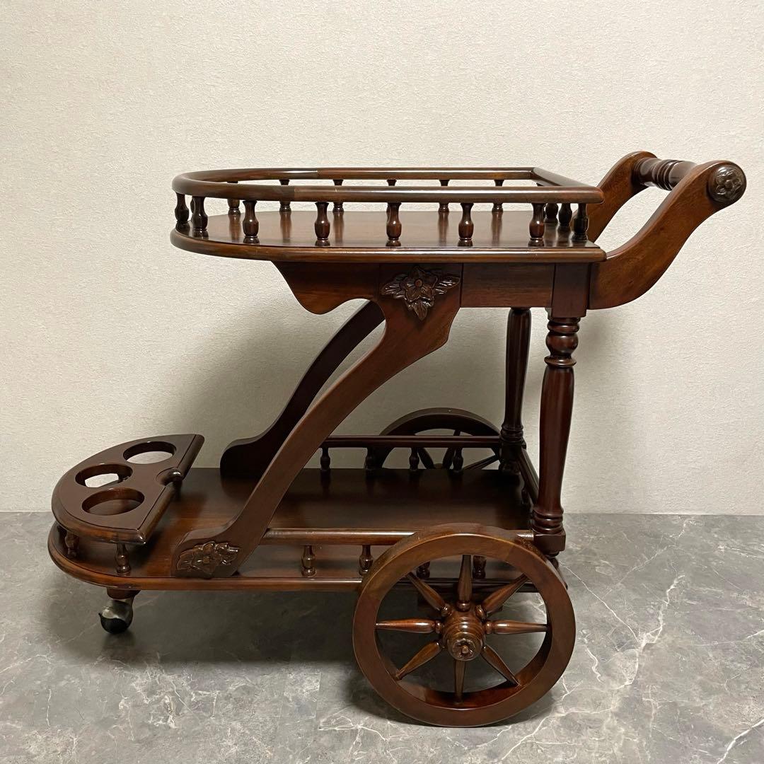 希少　アンティーク トロリーワゴン ワインラックワゴン　キッチンワゴン