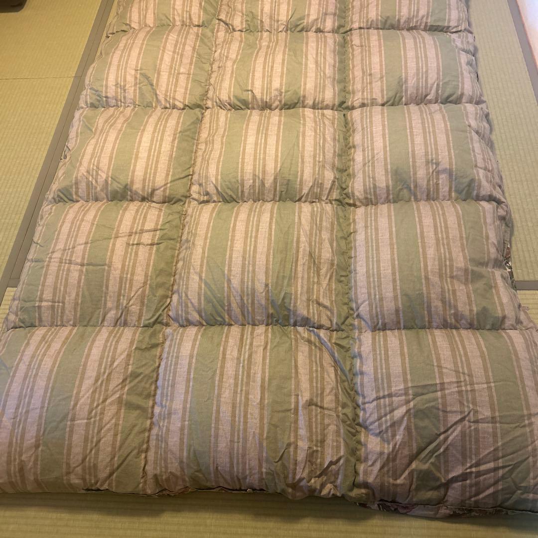 まみ　西川　掛け布団　ふとん　羽毛　花柄　1.4㎏