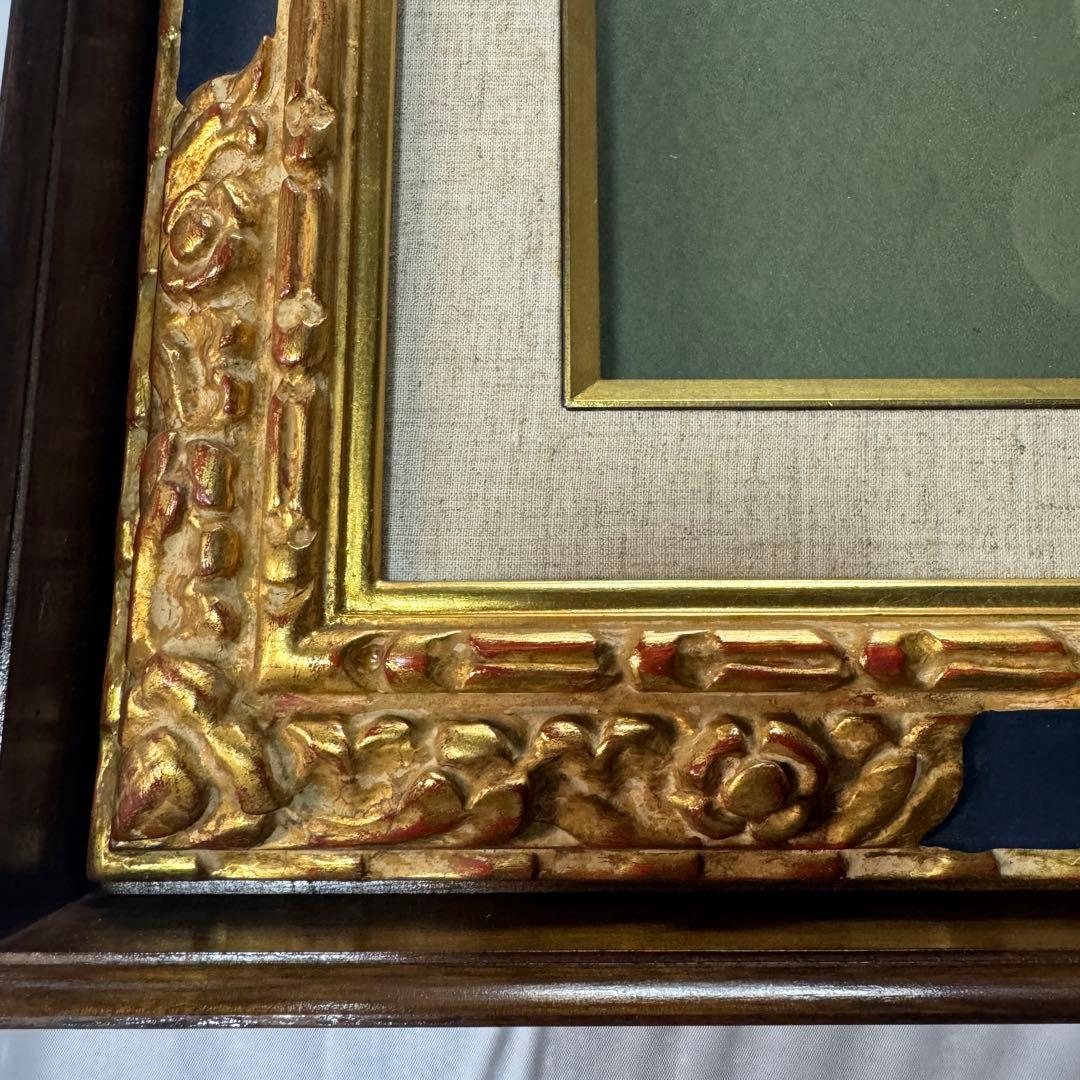 値下済 アンティーク調 豪華装飾 額縁 額 木製 ゴールドフレーム空額