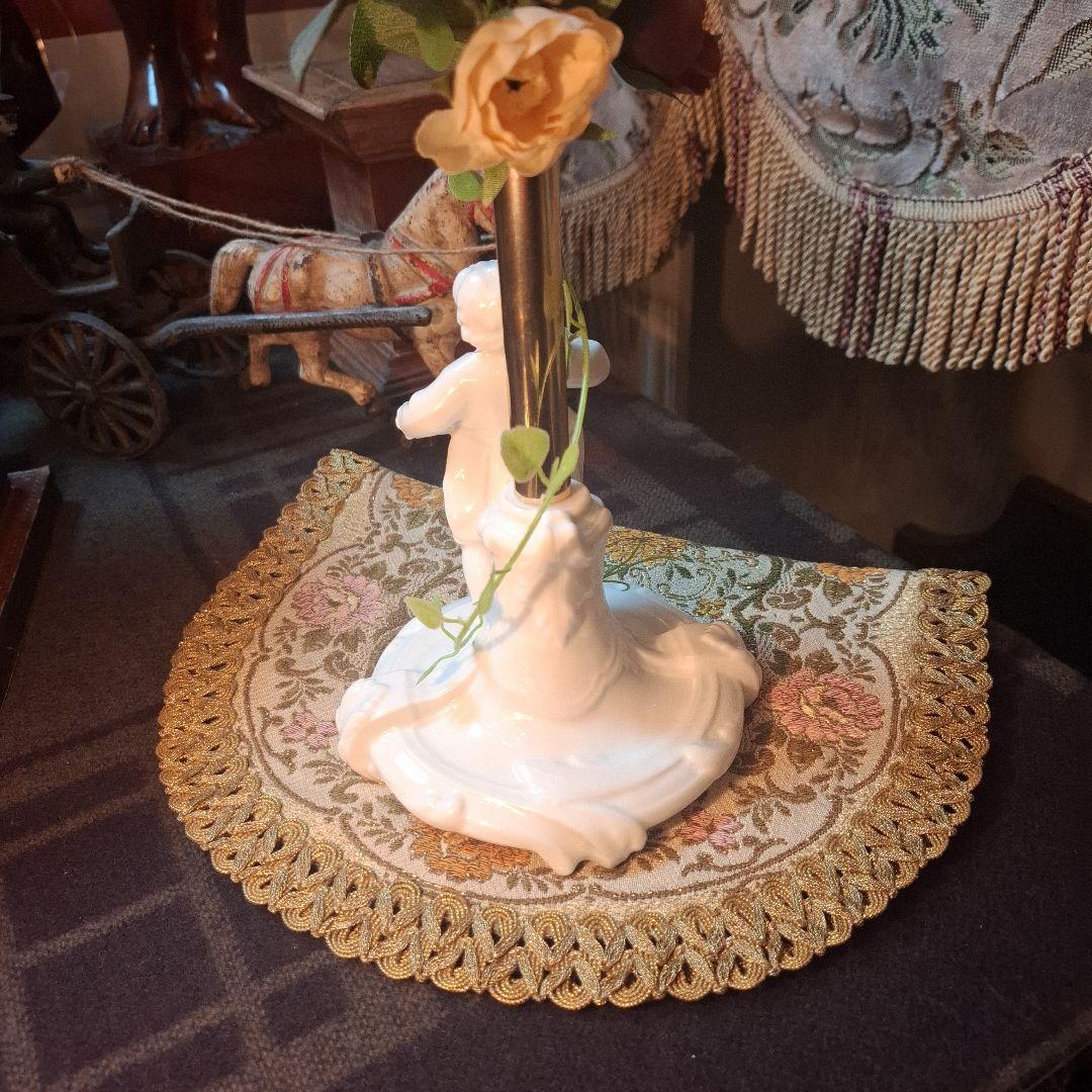 No.独館 (ドイツ) マイセン白磁 貴族 一輪挿し 花器 花入れ