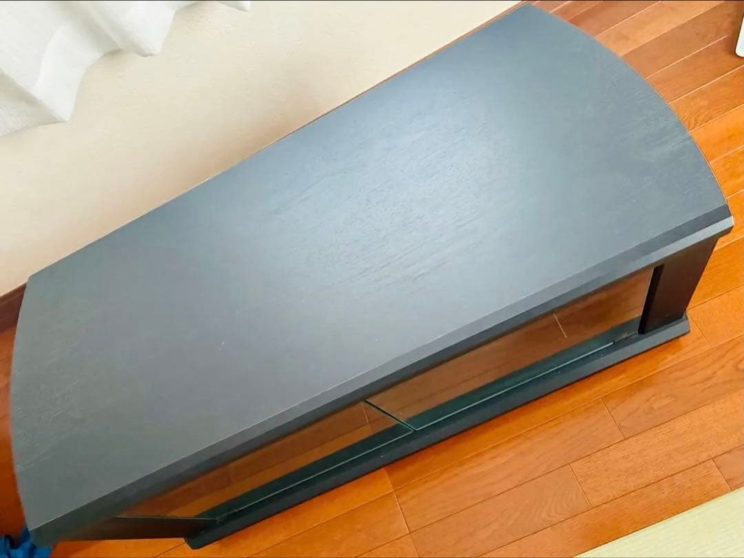 極美品　テレビボード　大型便送料込　キャスター付　ガラス扉