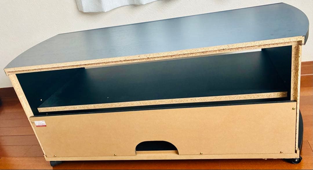 極美品　テレビボード　大型便送料込　キャスター付　ガラス扉