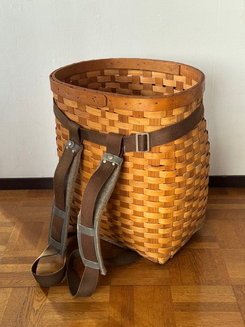 ヴィンテージ アンティーク アメリカ パックバスケット