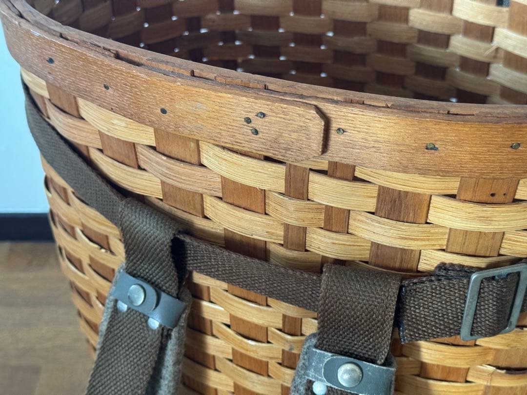 ヴィンテージ アンティーク アメリカ パックバスケット