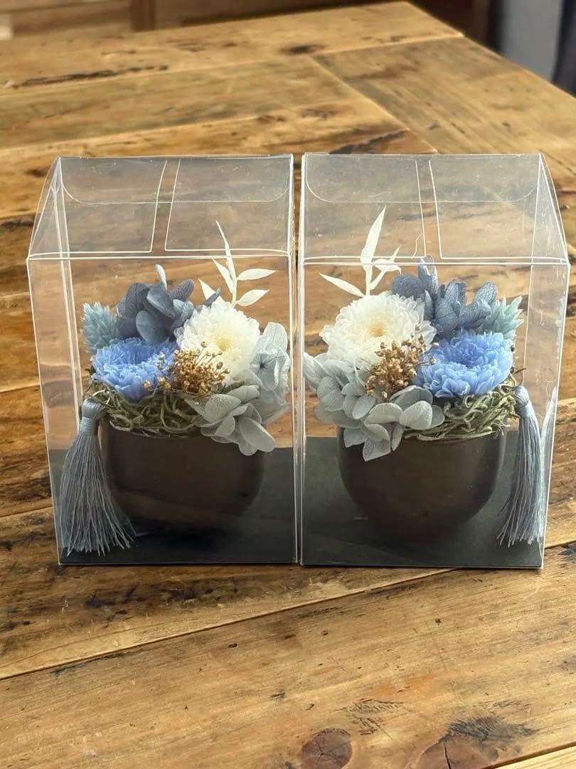 仏花　御供え花　2対セット　ブルー