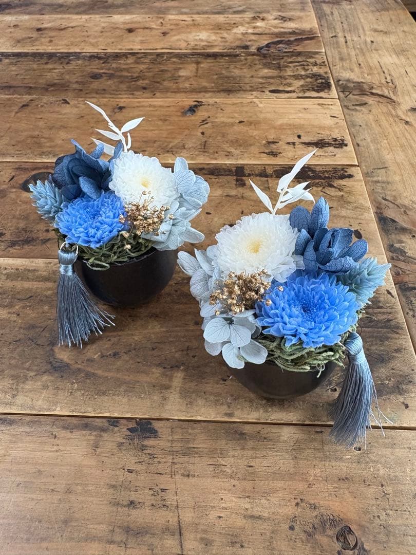 仏花　御供え花　2対セット　ブルー