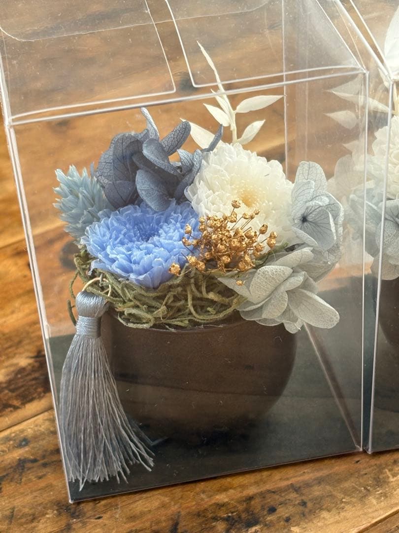 仏花　御供え花　2対セット　ブルー