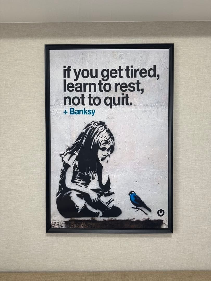 No.147フレーム付きキャンバスアート　ストリートアート　バンクシー　バスキア