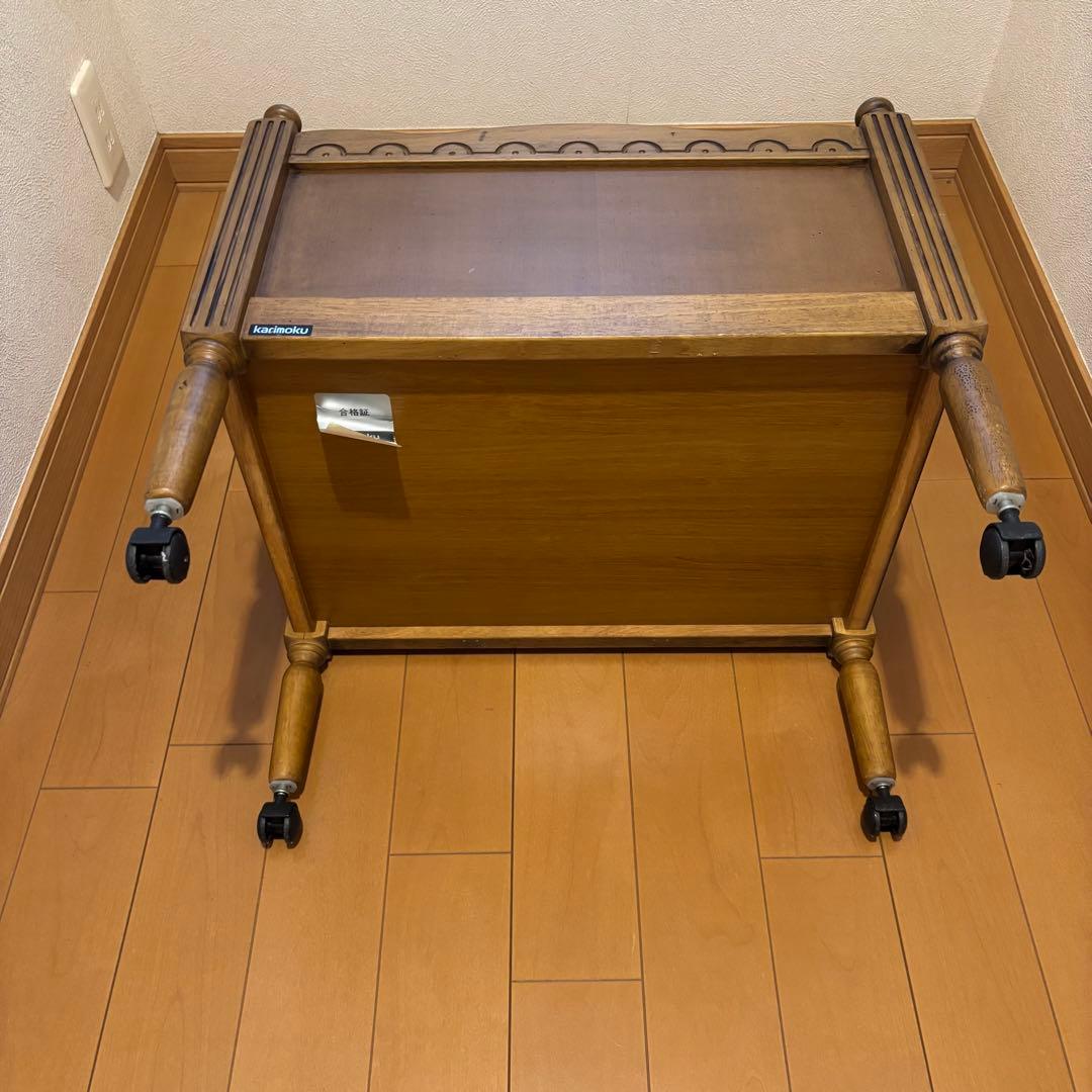 オールドKarimoku キャスター付マガジンラック