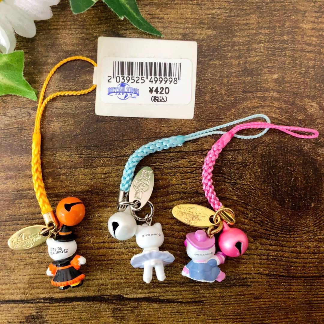 【レア】ハローキティ USJ限定　 マリリン　ウェスタン　ハロウィン根付　3点