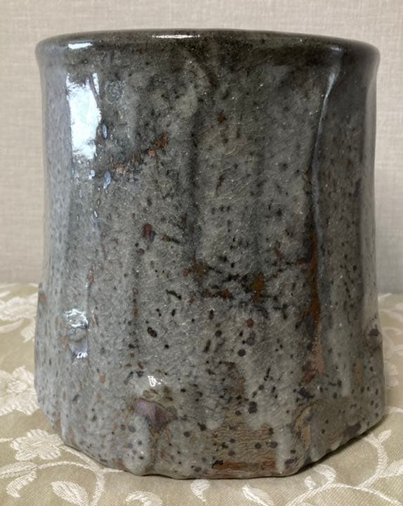 陶器　置物　寿悦窯　窯印あり　生花　丸鉢　盆栽