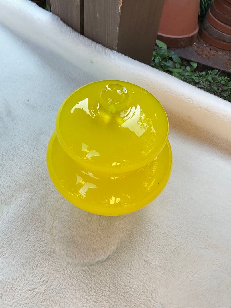 昭和レトロ　キャンディポット　スペースエイジ　ミッドセンチュリー　ガラス製　新品