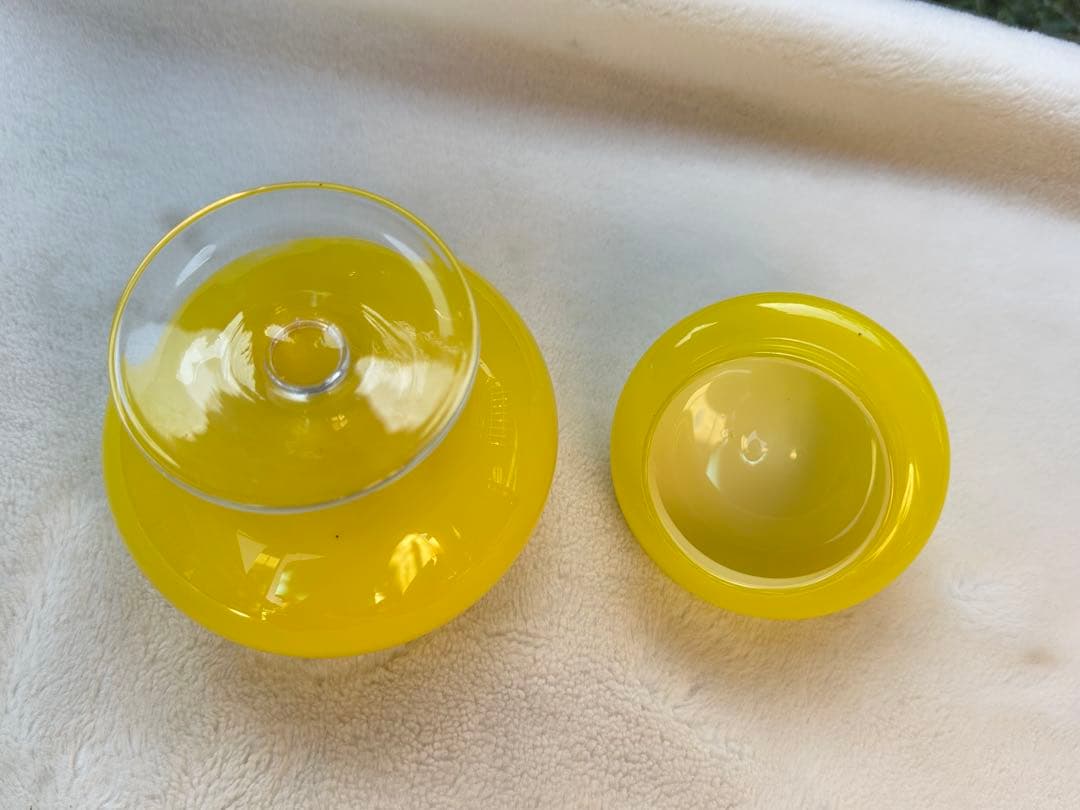 昭和レトロ　キャンディポット　スペースエイジ　ミッドセンチュリー　ガラス製　新品