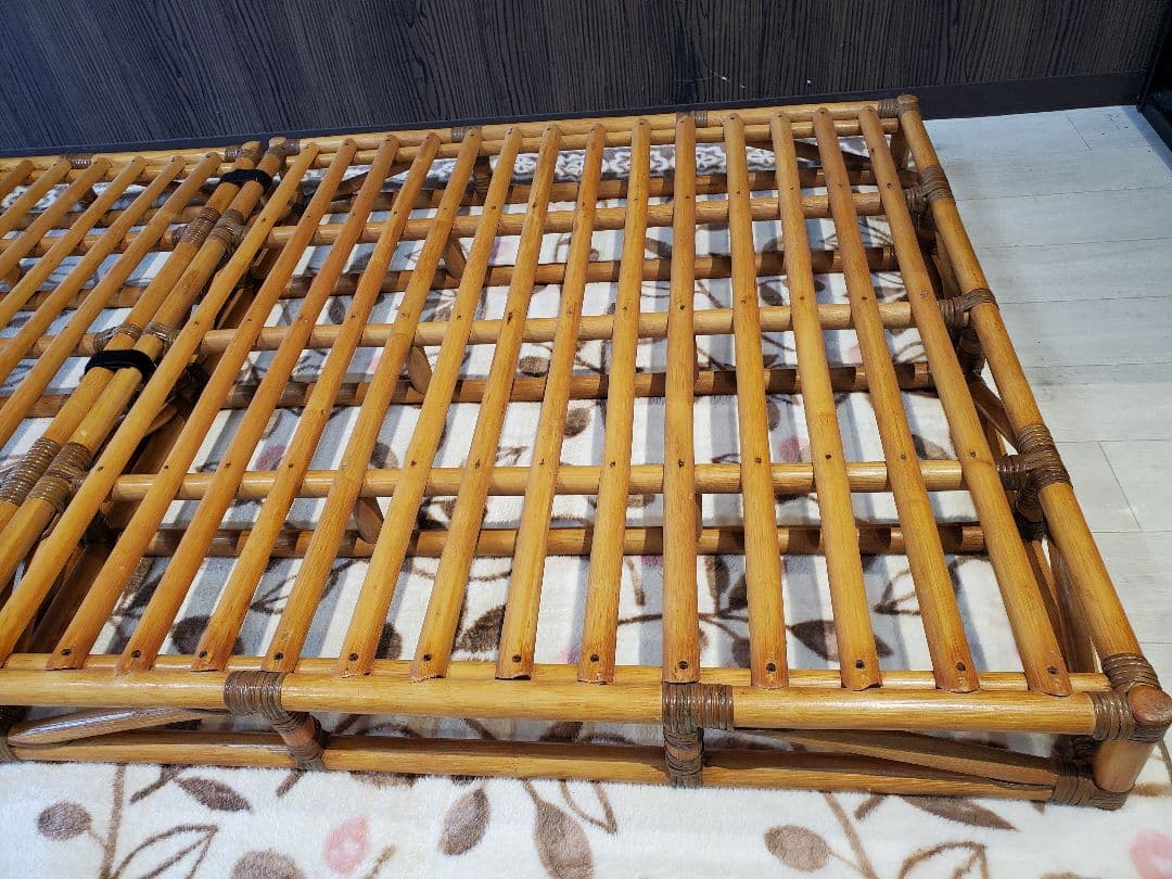 ラタン　籐家具　シングル　ベッド　フレーム
