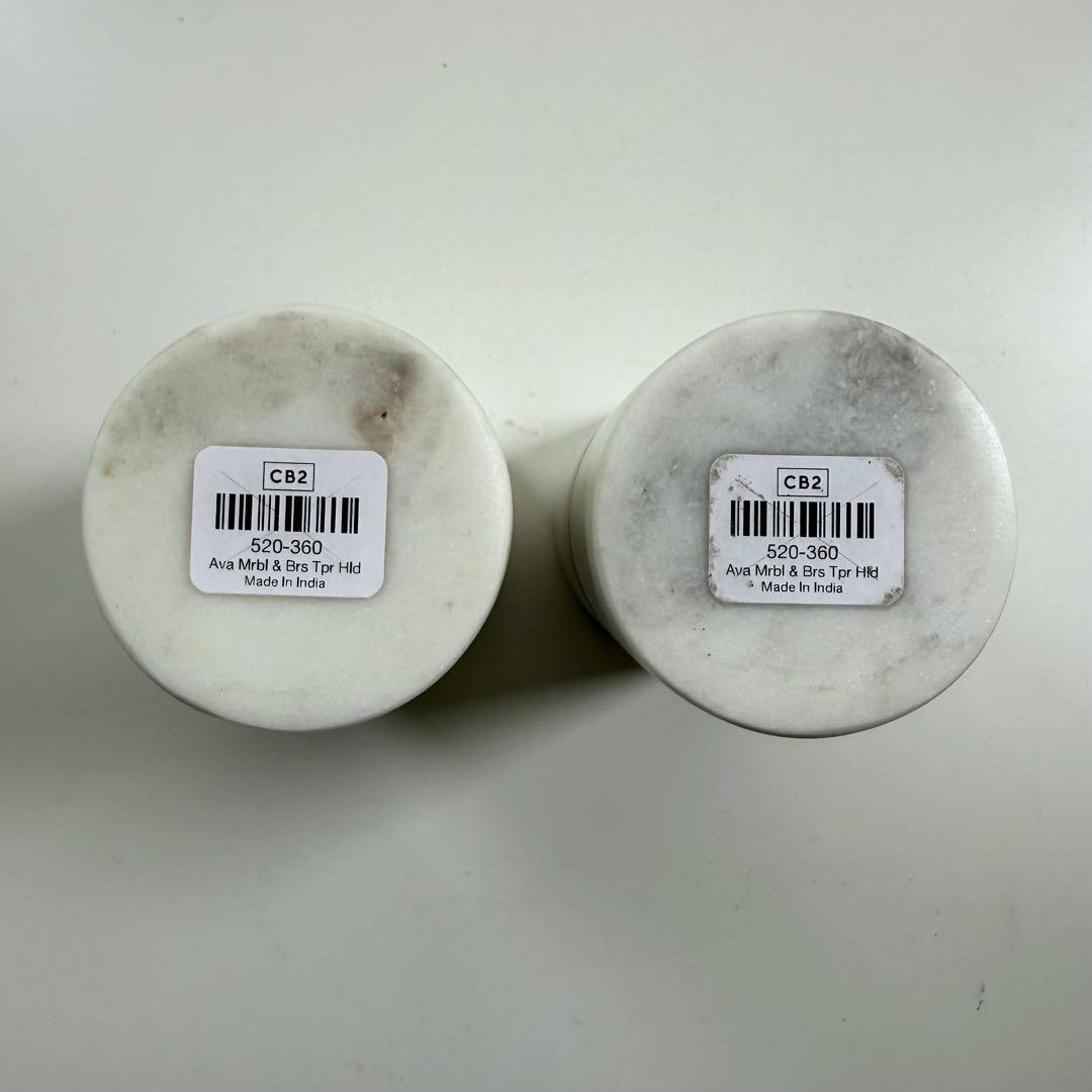 【キャンドルホルダー／ろうそく立て】天然大理石