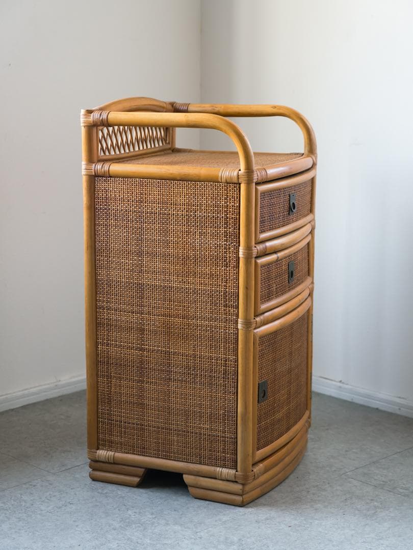 80's \"KOIZUMI\" ラタン キャビネット/収納 モダン ヴィンテージ